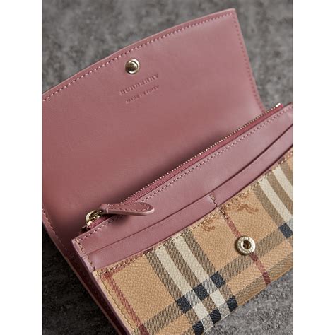 burberry haymarket check and leather slim continental wallet|burberry wallet money clip.